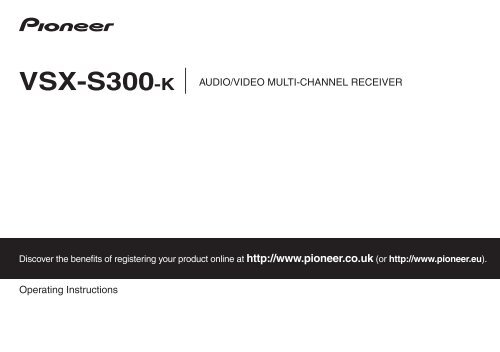 Pioneer VSX-S300 - User manual - anglais