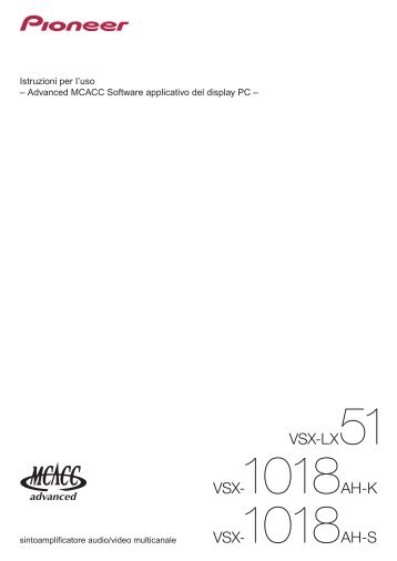 Pioneer VSX-1018AH-K - User manual - italien