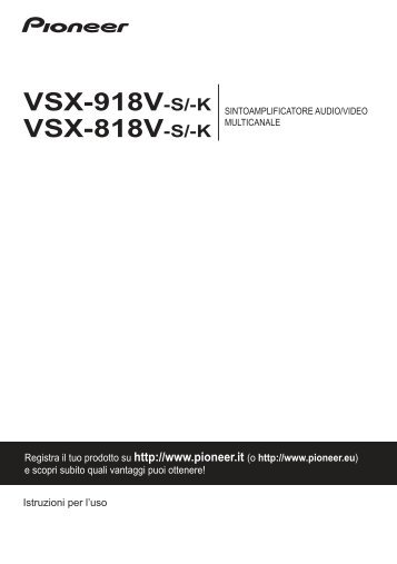 Pioneer VSX-818V-S - User manual - italien