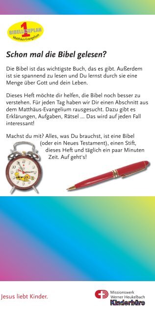 Schon mal die Bibel gelesen? (Matthäus-Evangelium)