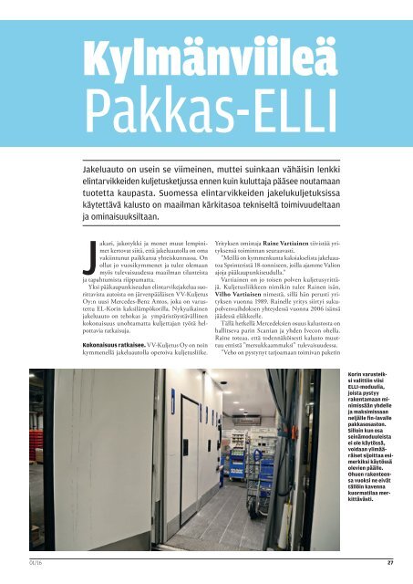 Artikkelit VV-Kuljetus Oy ja EL-Kori Oy - Raskas Kalusto 1/2016 