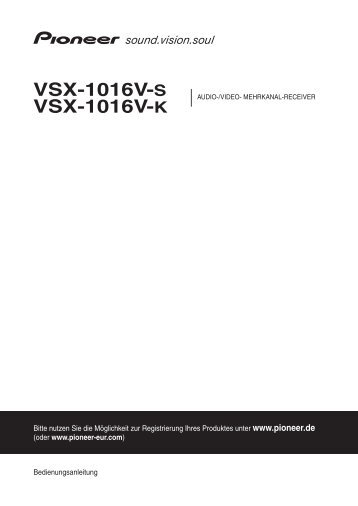 Pioneer VSX-1016V-S - User manual - allemand, italien