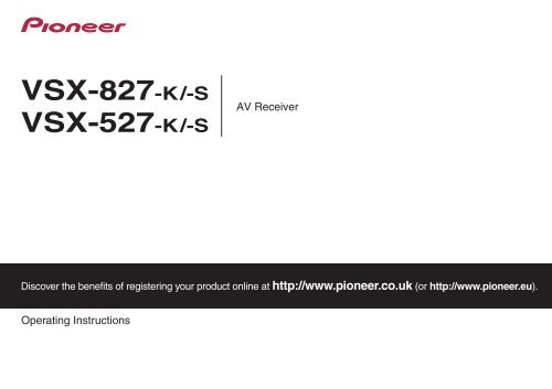 Инструкция pioneer vsx-527-k