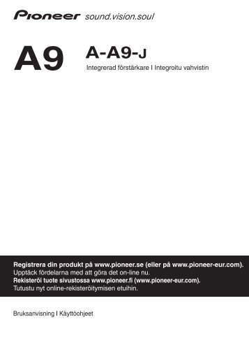 Pioneer A-A9-J - User manual - finnois, suÃ©dois