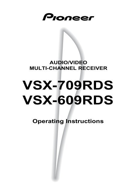 Pioneer Vsx 609rds User Manual Anglais