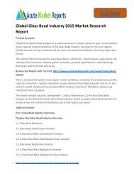 Global Glass Bead Industry 2015 to 2022 Trends, Growth and Forecast upto By Acute Market Reports