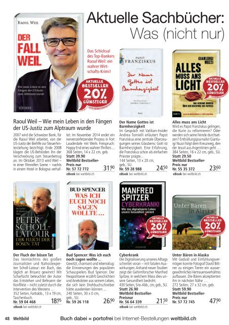 Weltbild Schweiz Katalog 02/16