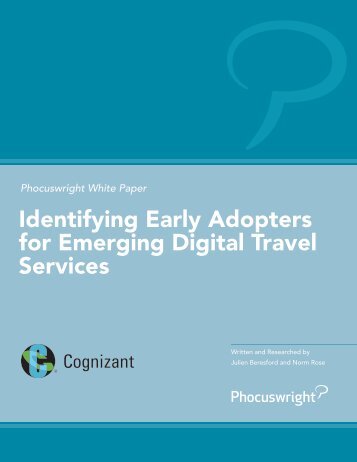 Identifying Early Adopters for Emerging Digital Travel Services