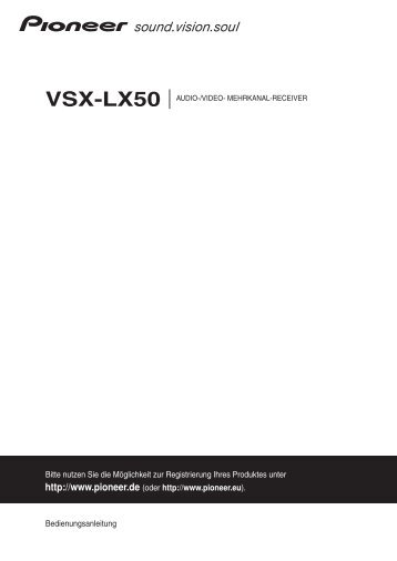 Pioneer VSX-LX50 - User manual - allemand