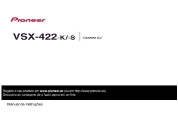 Pioneer VSX-422-K - User manual - portugais