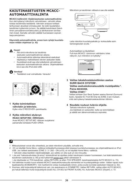 Pioneer VSX-LX52 - User manual - finnois