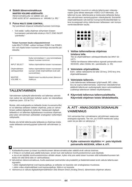 Pioneer VSX-LX52 - User manual - finnois