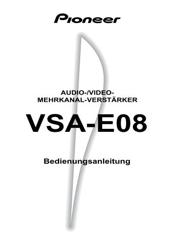 Pioneer VSA-E08 - User manual - allemand