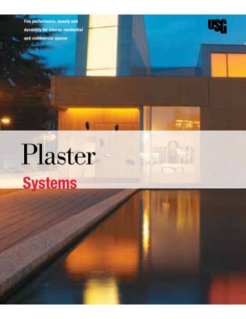 Plaster Systems Brochure - SA920 - USG Corporation
