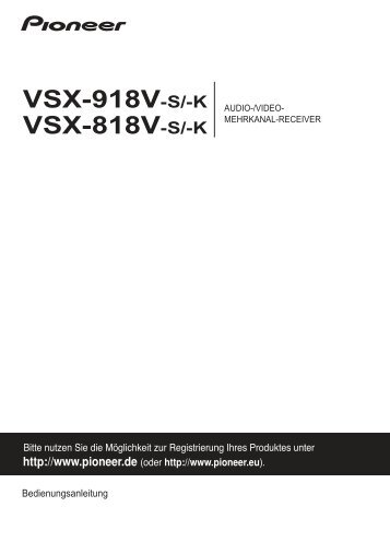 Pioneer VSX-818V-K - User manual - allemand