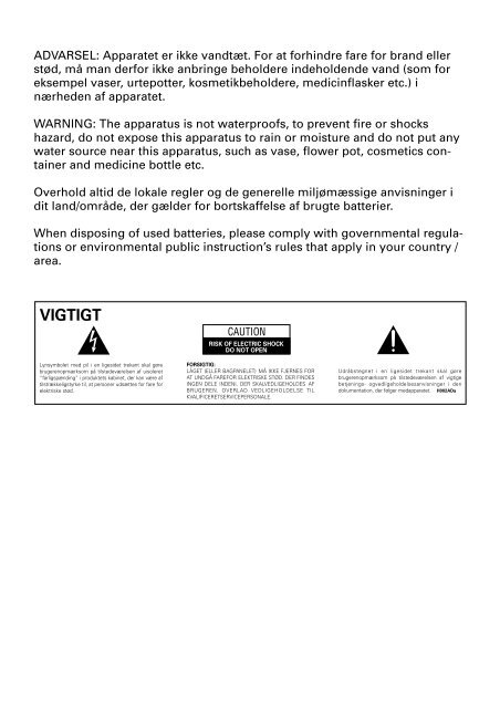 Pioneer DBR-S220SC - User manual - danois