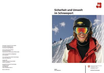 Sicherheit und Umwelt im Schneesport - Jugend+Sport