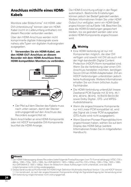 Pioneer DVR-940HX-S - User manual - allemand