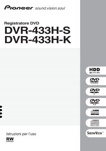 Pioneer DVR-433H-S - User manual - italien