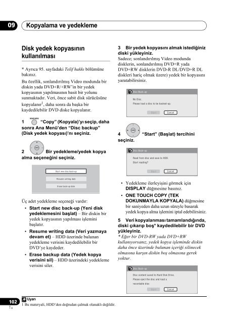 Pioneer DVR-540H-S - User manual - turc