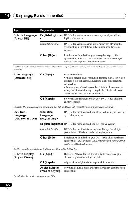 Pioneer DVR-540H-S - User manual - turc