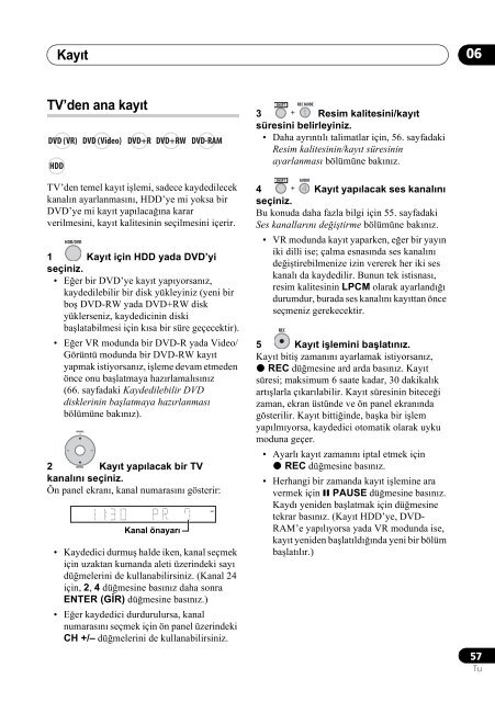 Pioneer DVR-540H-S - User manual - turc