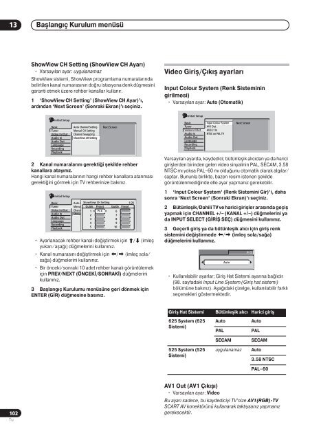 Pioneer DVR-720H-S - User manual - turc