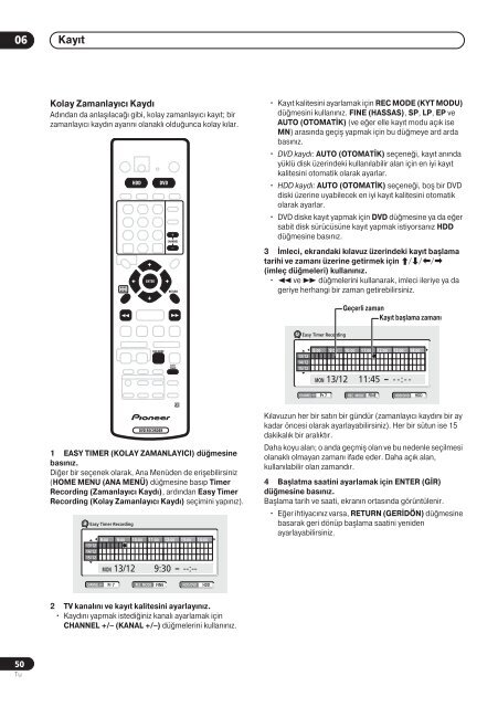 Pioneer DVR-720H-S - User manual - turc