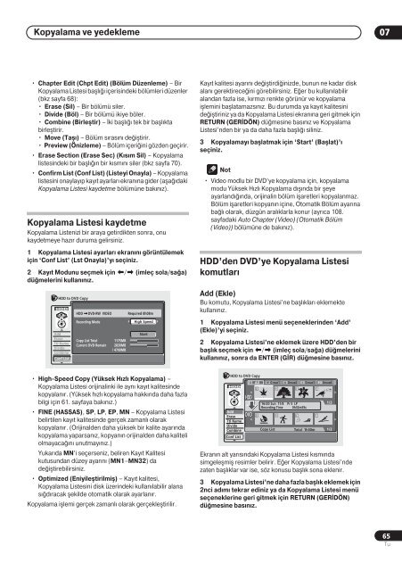 Pioneer DVR-720H-S - User manual - turc