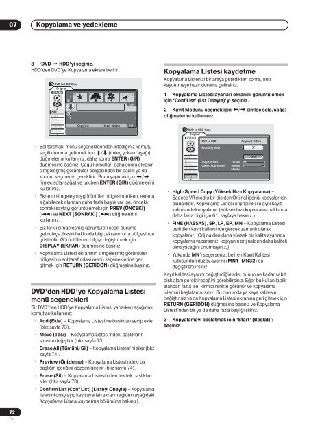 Pioneer DVR-720H-S - User manual - turc