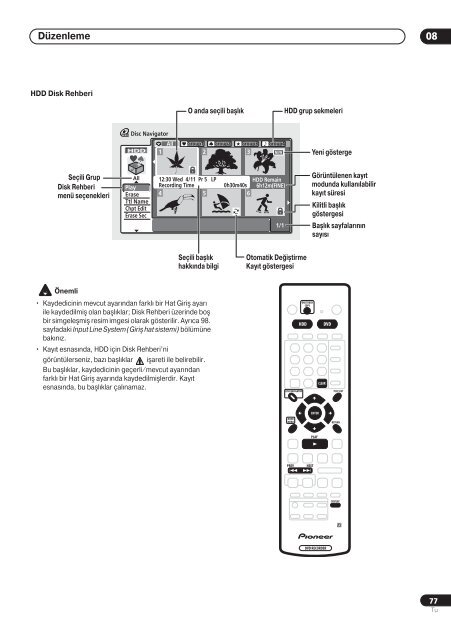 Pioneer DVR-720H-S - User manual - turc