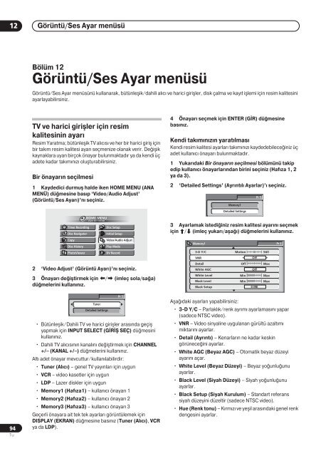 Pioneer DVR-720H-S - User manual - turc