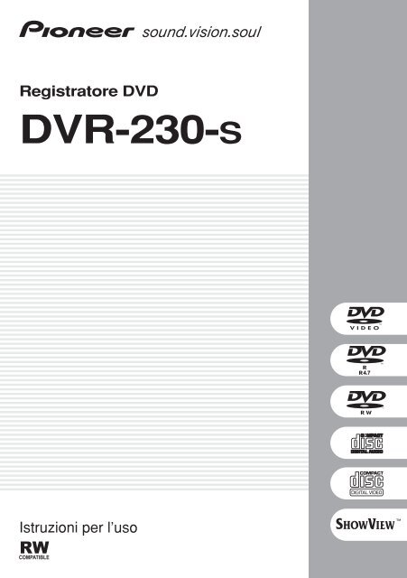 Pioneer DVR-230-S - User manual - italien