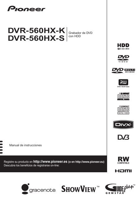Pioneer DVR-560HX-K - User manual - espagnol