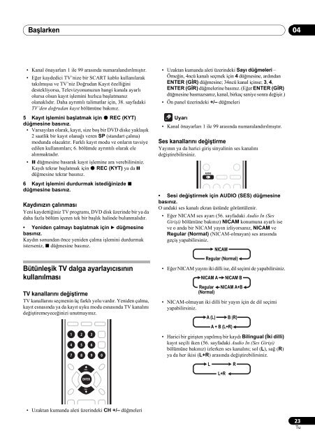 Pioneer DVR-230-S - User manual - turc