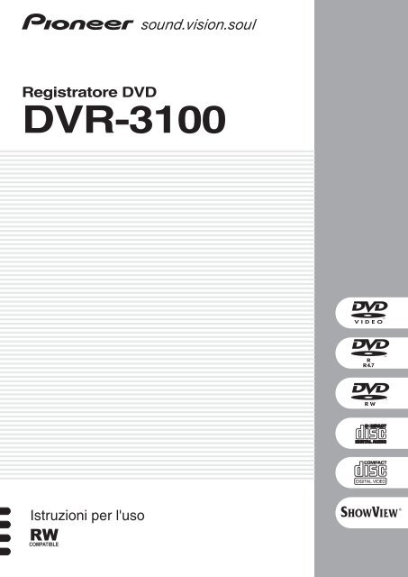 Pioneer Dvr 3100 S User Manual Italien