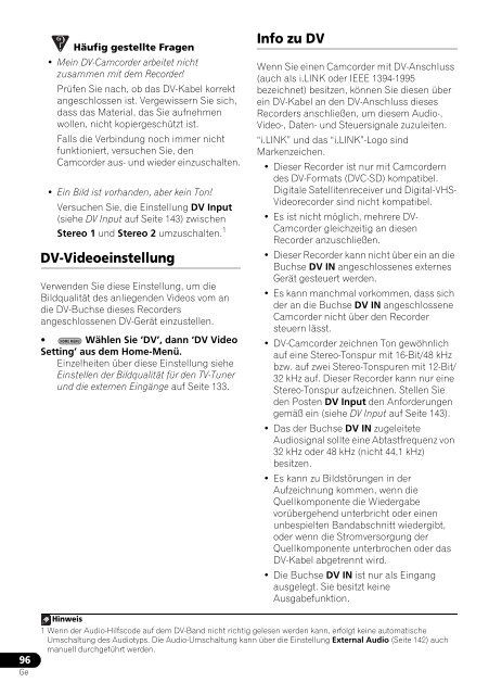 Pioneer DVR-545HX-S - User manual - allemand