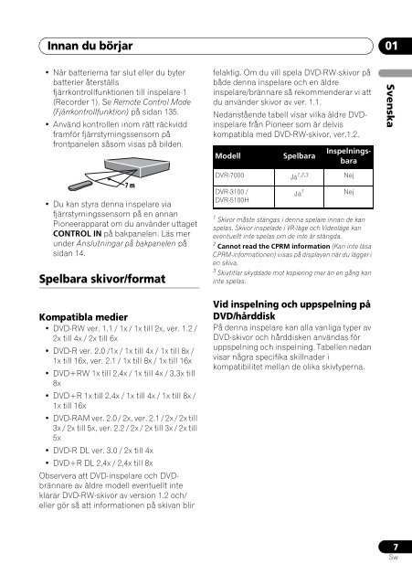 Pioneer DVR-RT602H-S - User manual - norv&eacute;gien, su&eacute;dois