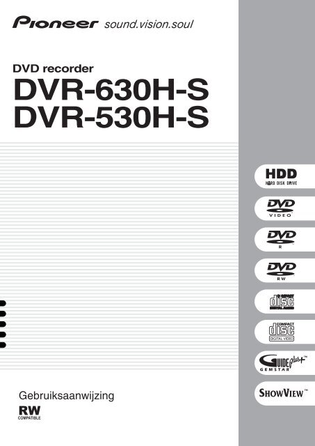 Pioneer DVR-530H-S - User manual - n&eacute;erlandais