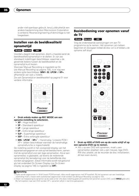 Pioneer DVR-530H-S - User manual - n&eacute;erlandais