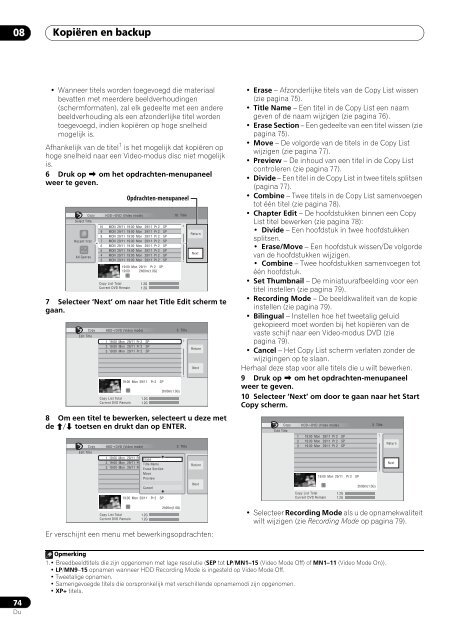 Pioneer DVR-530H-S - User manual - n&eacute;erlandais