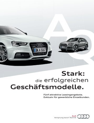 Audi: Multimodell Flyer für gewerbliche Einzelkunden