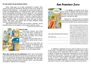 Catequesis San Francisco Javier. Niños - Javier Leoz