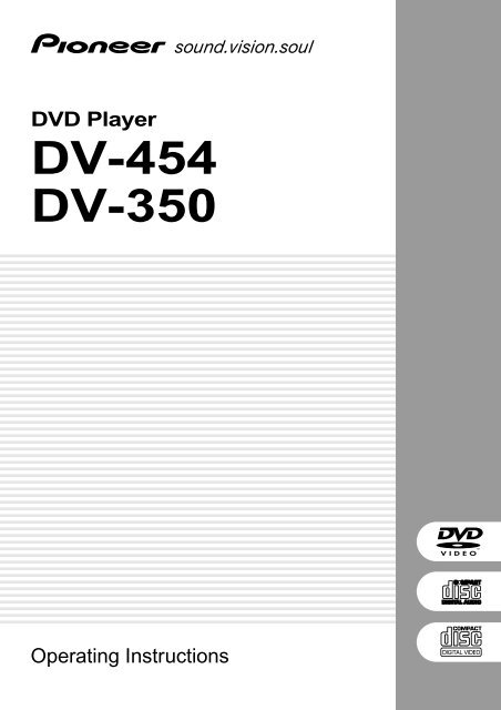 Pioneer Dv 350 K User Manual Anglais