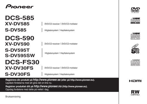 Pioneer DCS-590 - User manual - norv&eacute;gien, su&eacute;dois