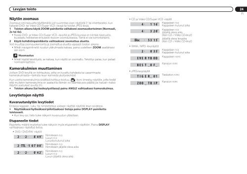 Pioneer DCS-424 - User manual - finnois