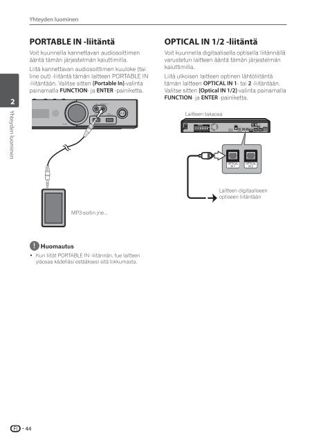 Pioneer BCS-SB626 - User manual - danois, finnois, su&eacute;dois