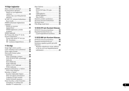 Pioneer DCS-575 - User manual - turc