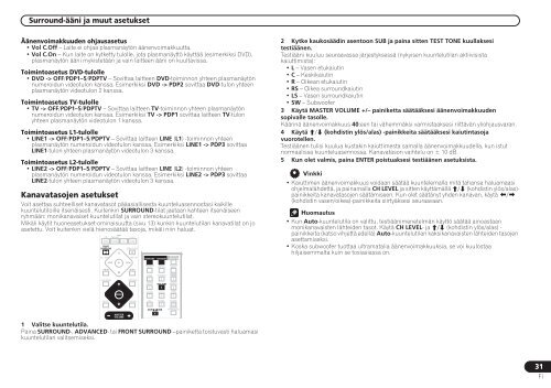 Pioneer DCS-525 - User manual - finnois