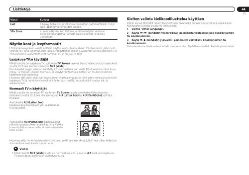 Pioneer DCS-525 - User manual - finnois